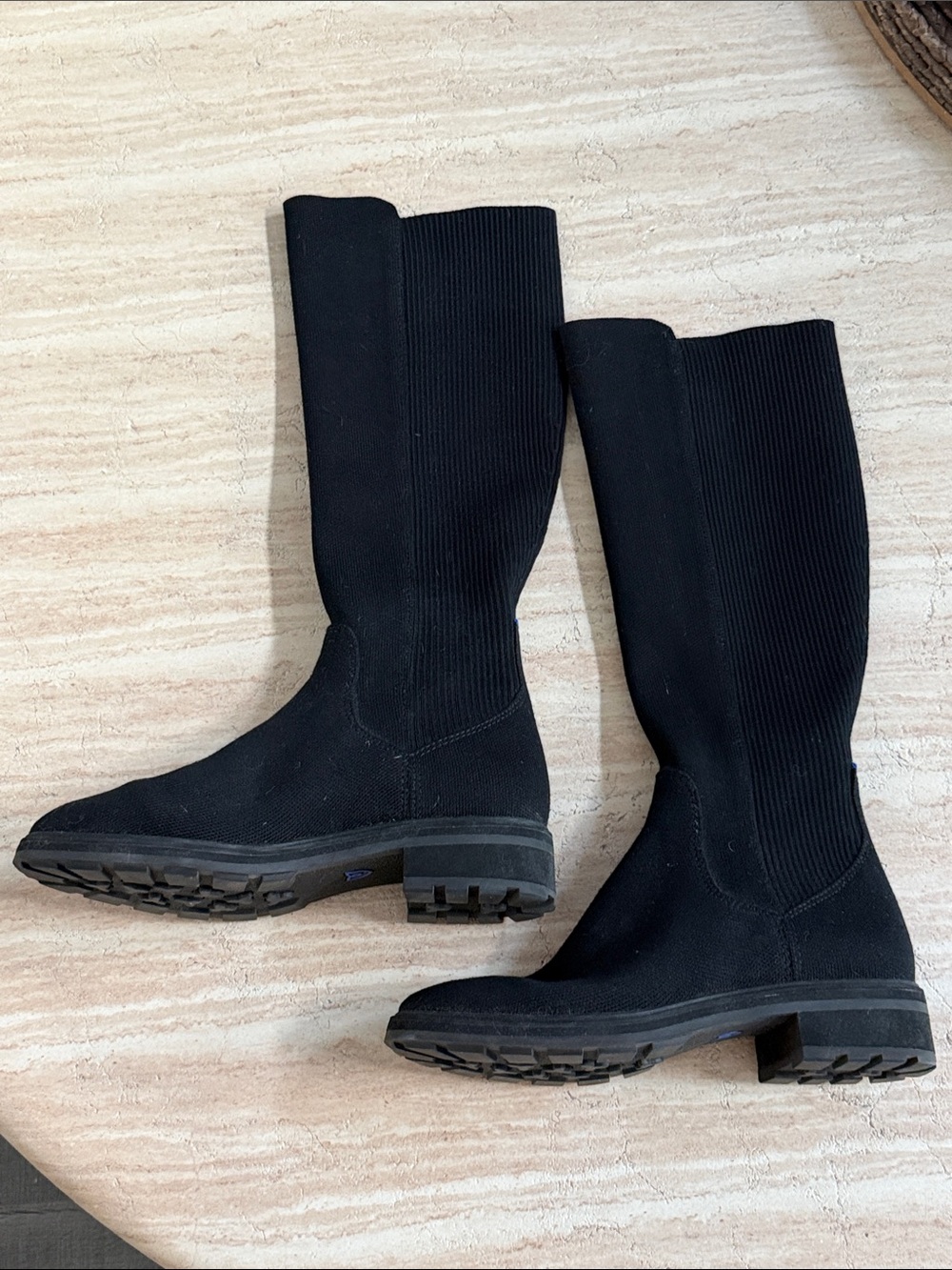 Rothy's Black Over-The-Knee Stretch Boots